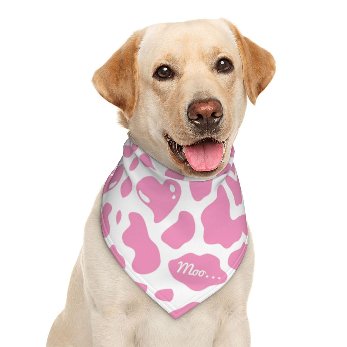Cow Print Love Pink Spot Heart Cute Kawaii Girly Dog Bandana Scarf Triangle Bibs Pet Accessories Cat Kerchief