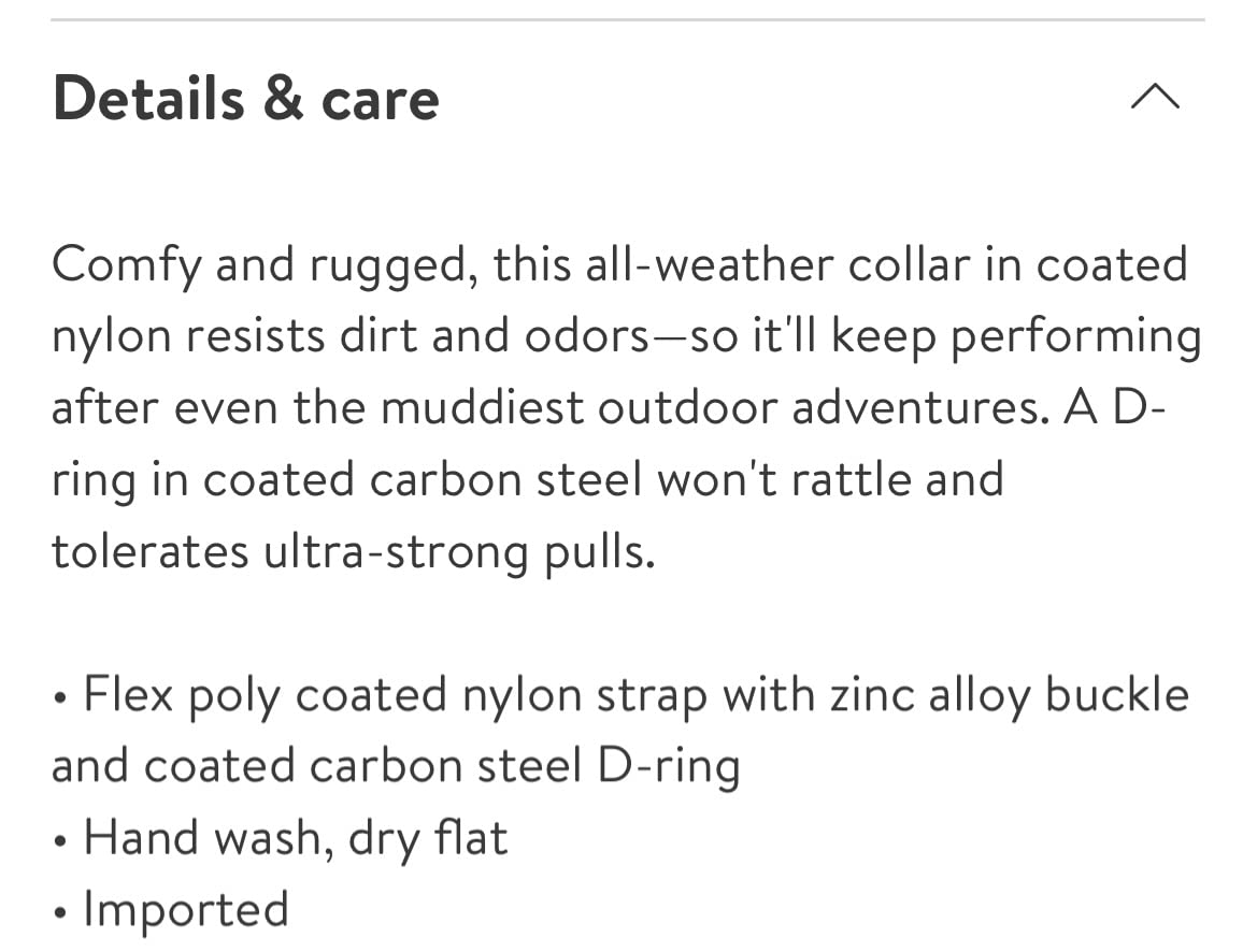 Wild One Dog Collar, The Original Easy-Clean, All Weather Flex-Poly Strap With Metal, Durable, Dirt And Odor Resistant, Size M, Black