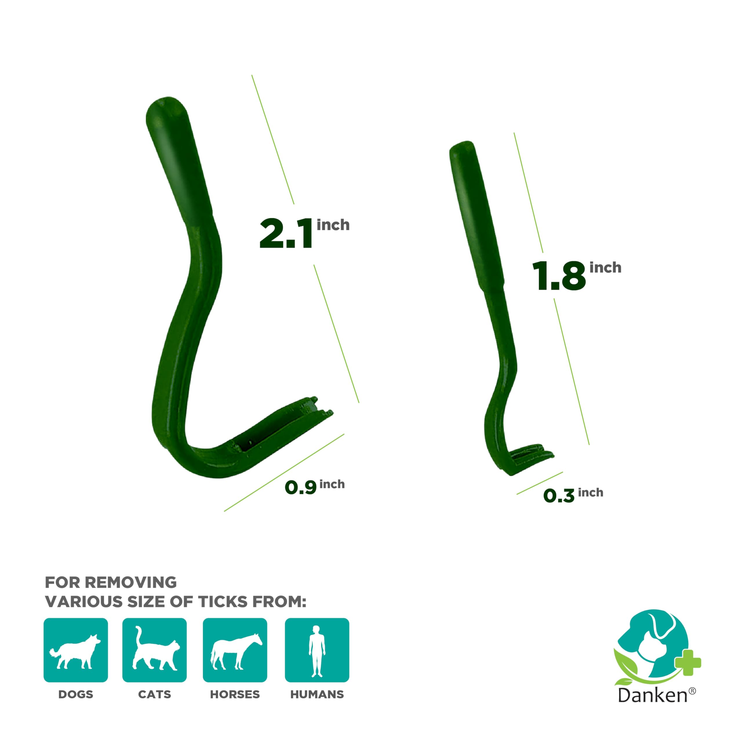 Danken Tick Remover Tool For Dogs, Cats, Horses, And Humans | Enhanced Design | Tick Grabber | Tick Puller | Tick Tweezer | Safe