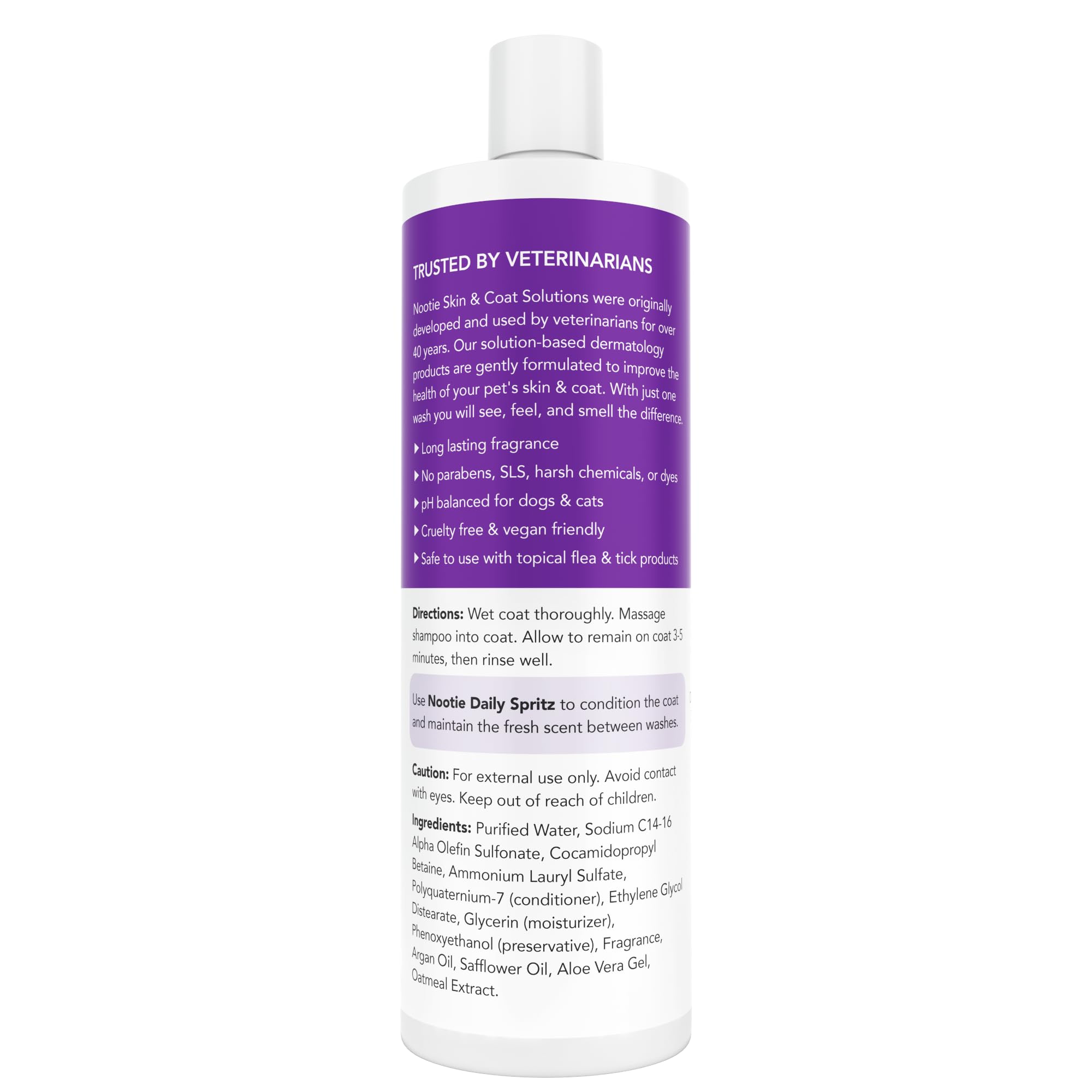 Nootie Pet Shampoo for Sensitive Skin - 16 oz Soft Lily Passion - Gentle Dog Shampoo with Natural Ingredients