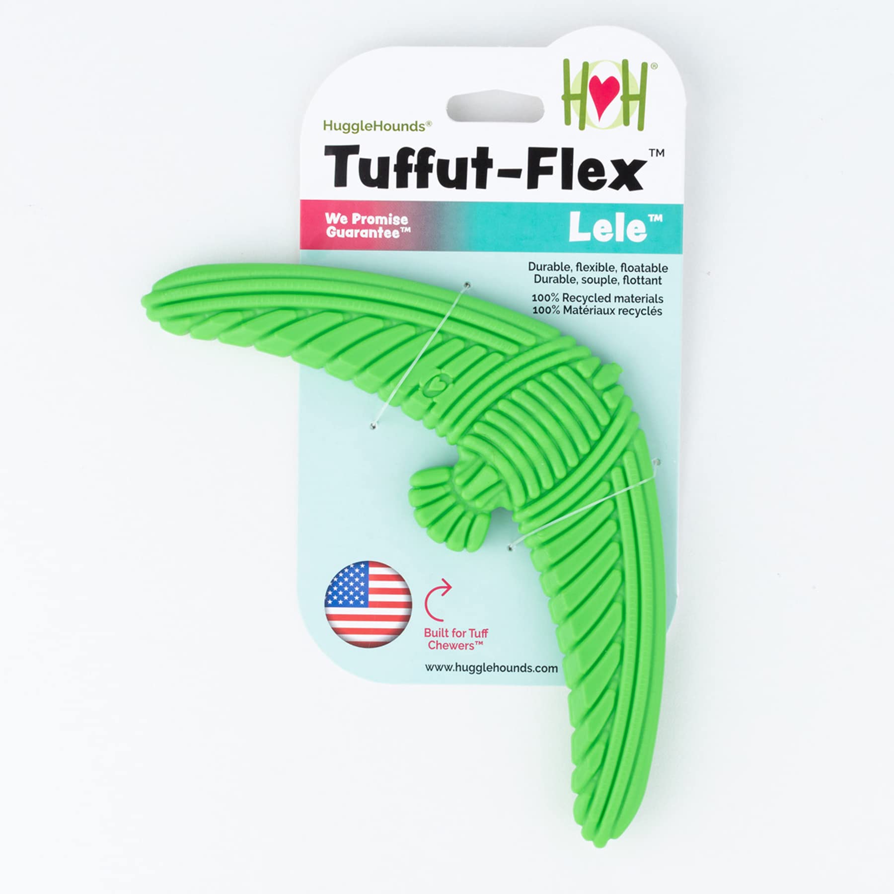 Hugglehounds Dog Toy For Aggressive Chewers - Extra Durable Interactive Toy For Dogs - Tug Of War Chew Toy For All Breed - Non-Toxic Rubber| Made In Usa (Small, Lele)