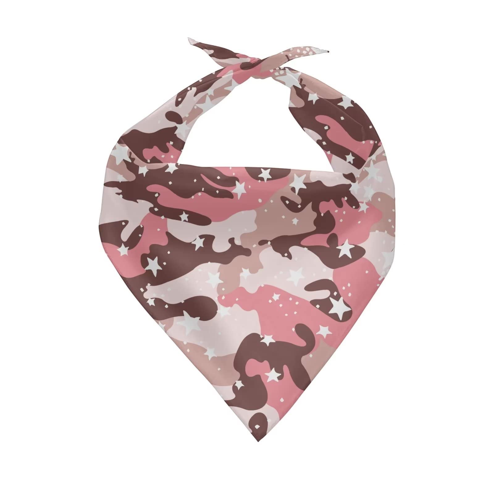 Jeiento Triangle Dog Bandana, Pink Camo Reversible Bibs Scarf, Washable And Adjustable Kerchief Set For Dogs Cats Pets