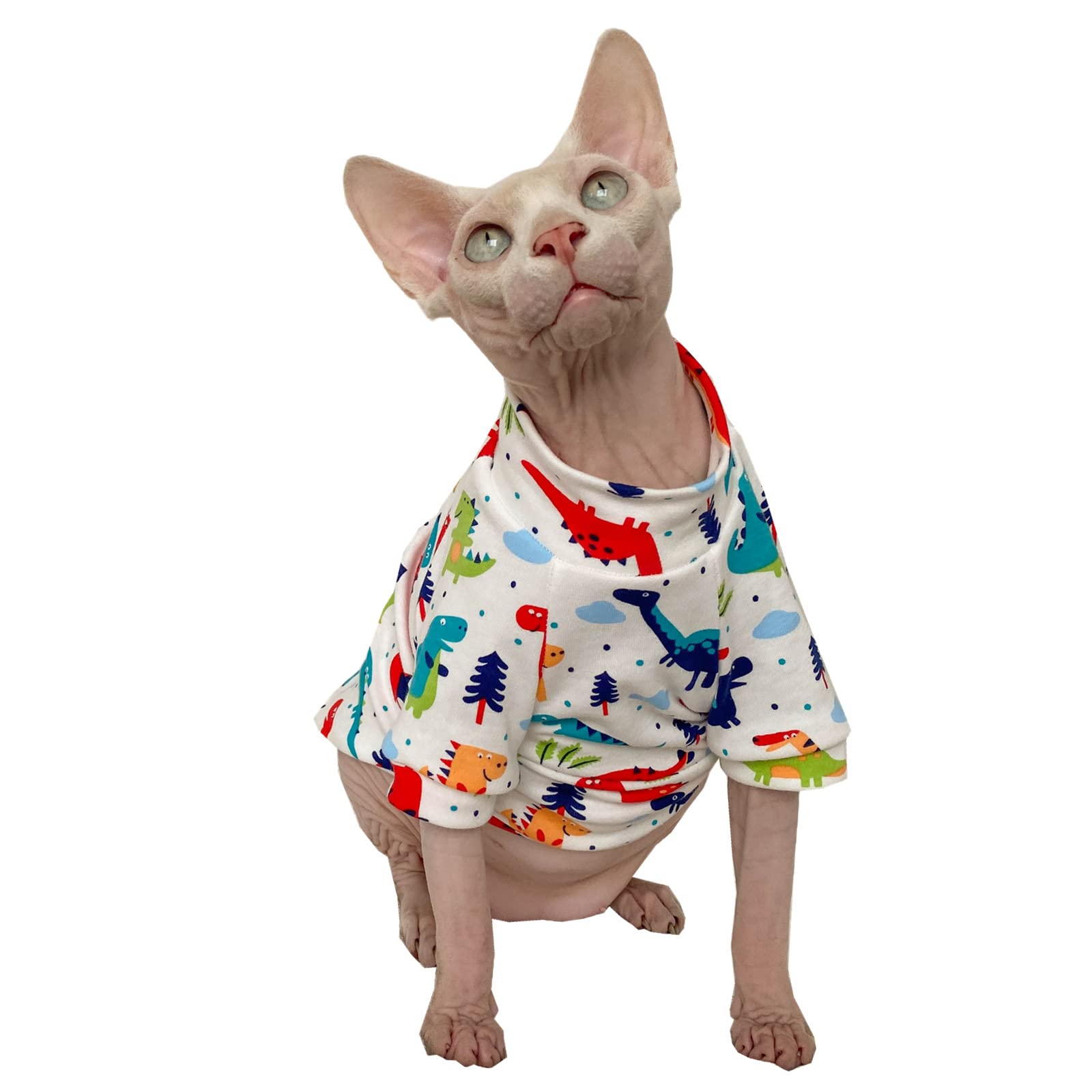 Kitipcoo Cat Vest Pet Clothes, Summer Cotton T-Shirts Pet Clothes,Round Collar Vest Kitten Shirts Sleeveless For Sphynx Hairless
