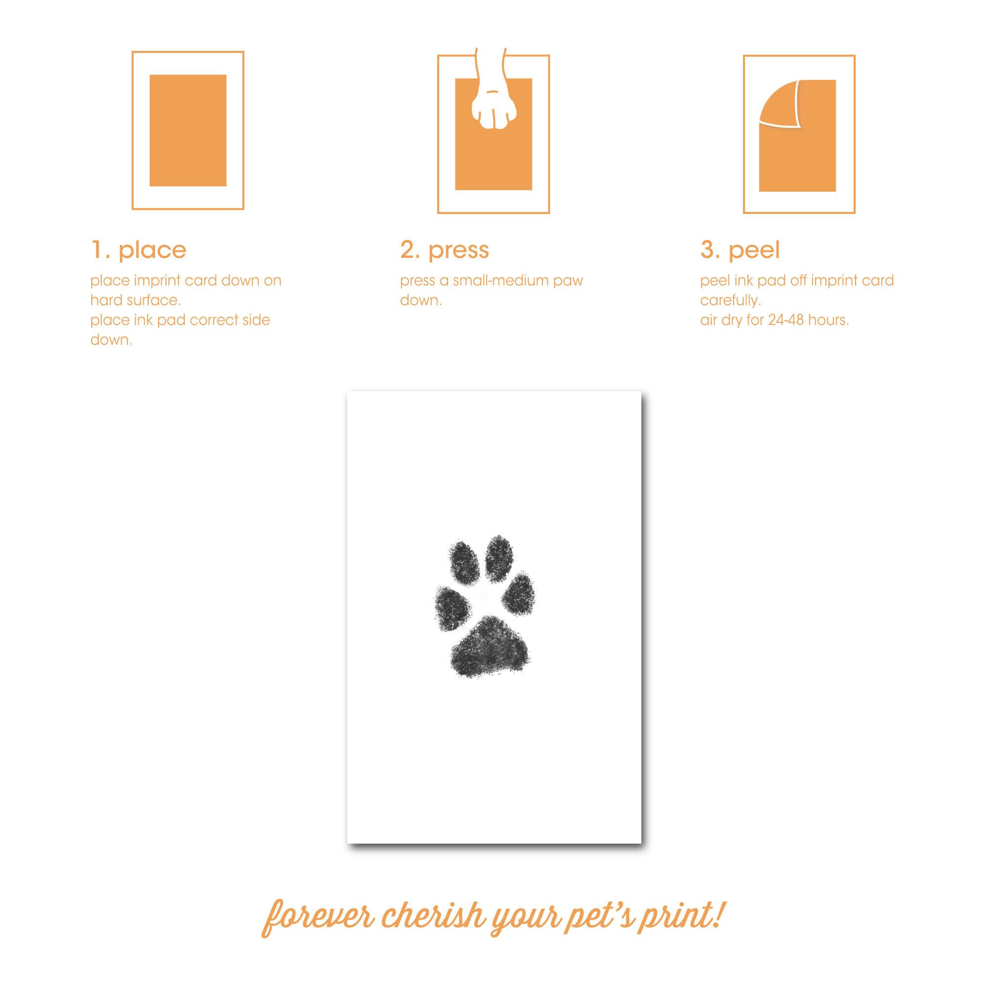 Pearhead S/M Paw Print Clean Touch Ink Pad, Dog Or Cat Pet Owner Keepsake, Diy Inkless Nose Print And Pawprint Impression Making Kit, Small/Medium