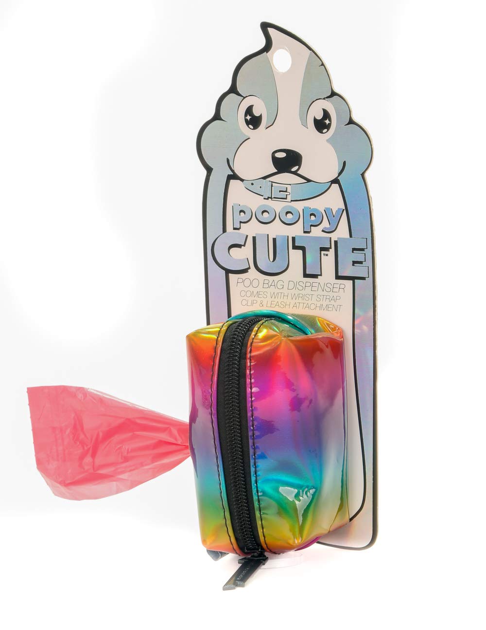 poopyCUTE - Cute Dog Poop Bag Holder for leash Poop Bags for Dogs Vegan Friendly Dog Poop Bag Dispenser Dog Treat Pouch Poop Bag