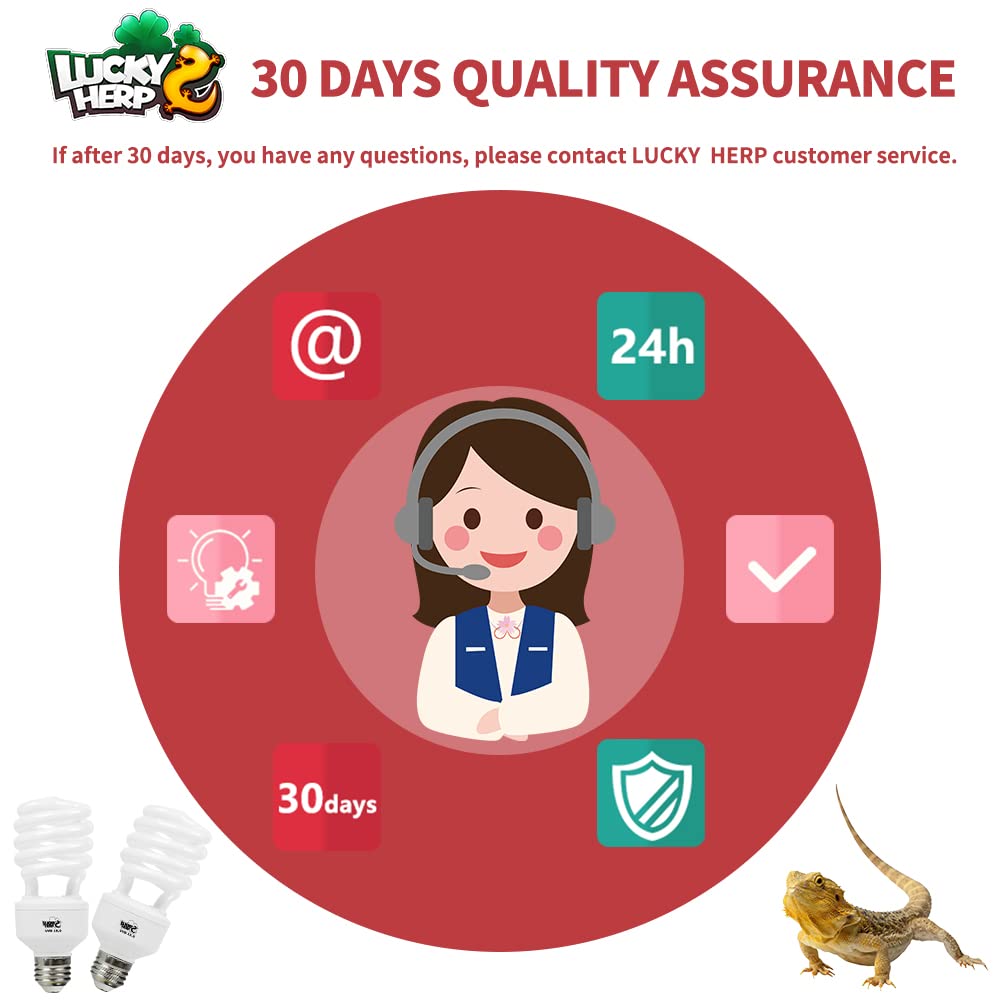 Lucky Herp 26W Uvb 15.0 Intense Uva Uvb Compact Flouorescent Lamp Desert Terrarium Light Bulb For Reptile And Amphibian