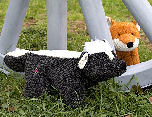 Hugglehounds Plush Dog Toys For Large Dogs & Aggressive Chewers - Squeaky Dog Toy - Soft Extra Durable Stuffed Pet Toy - Fluffy Knotless Puppy Toys - Best For All Breed | Squooshie Skunk