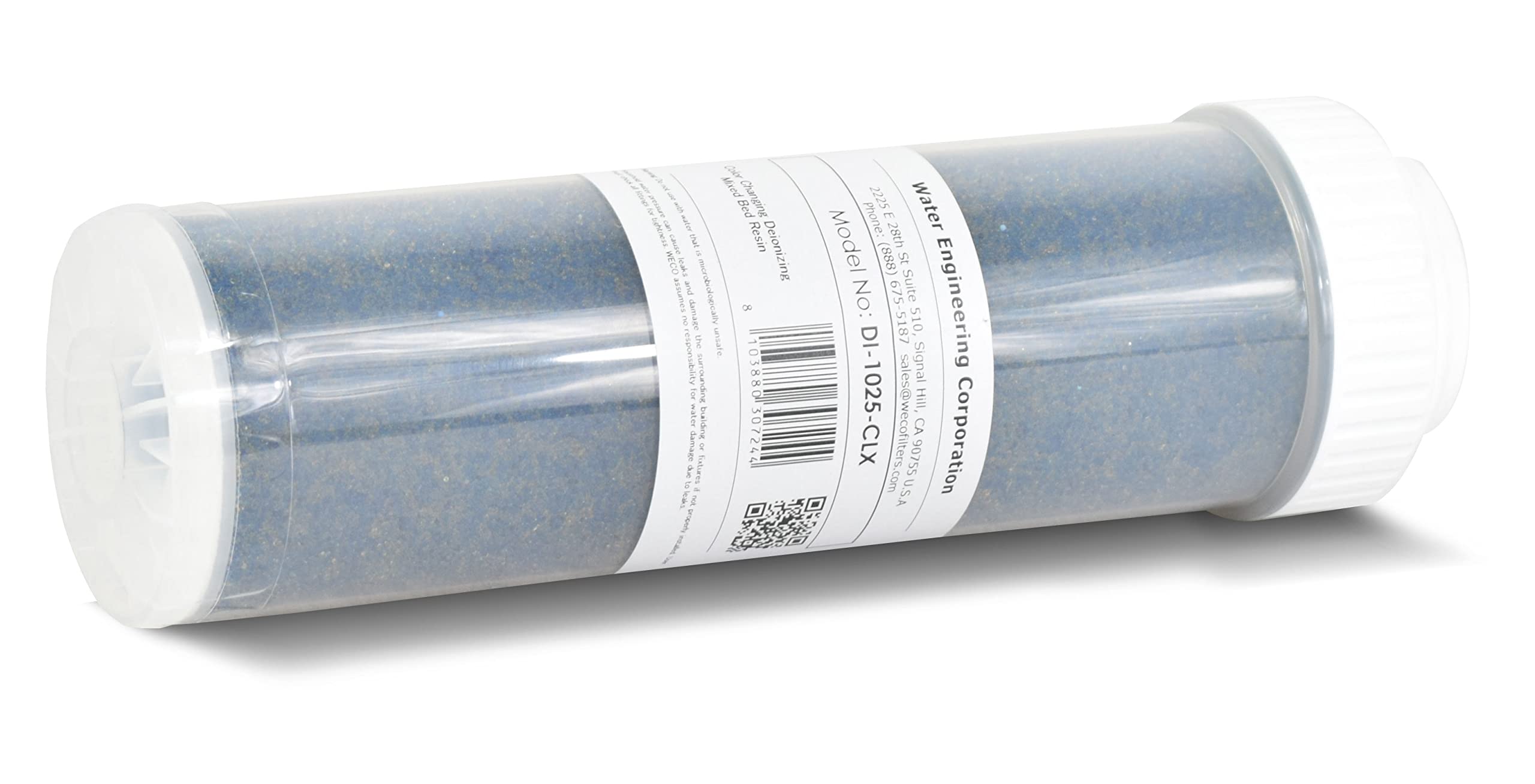 Weco Di-1025-Clx Color Changing Deionizing Mixed Resin - Replacement Refill Cartridge - Tds Filtration For Aquariums - 2-1/2'' X