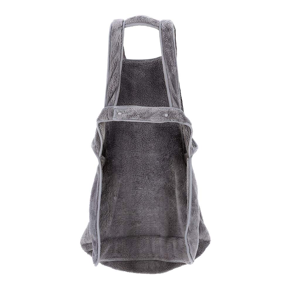Cat Sleeping Bag Holding Apron Pet Carrier Kangaroo Bag For Kitty Kitten Fleece Puppies Small Pets Holder Pouch (One Size, Grey)