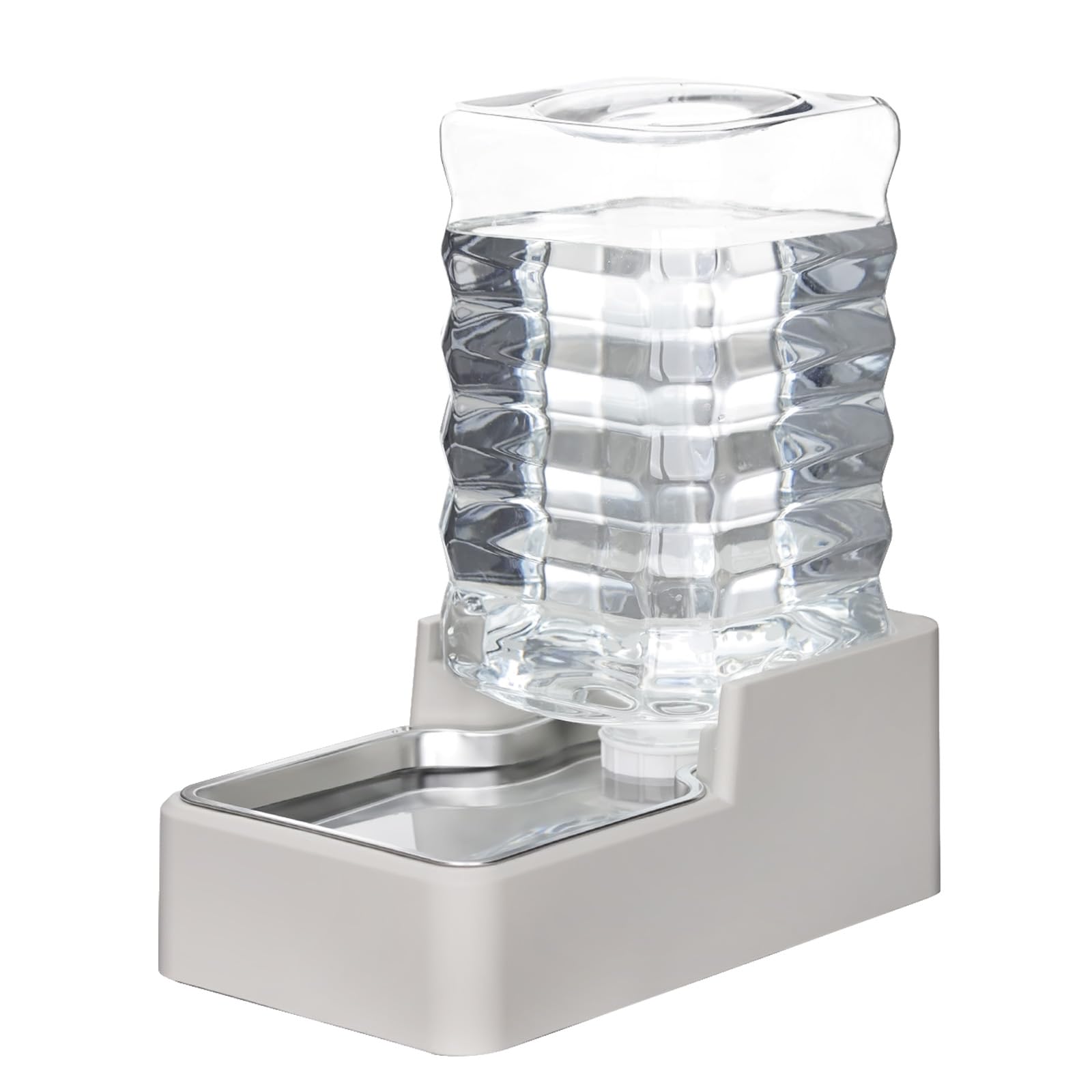 RIZZARI Stainless Steel Pet Water Feeder: 9L Gravity Leak-Proof Auto Refill Water Dispenser - 304 Stainless Steel Bowl - Hygieni