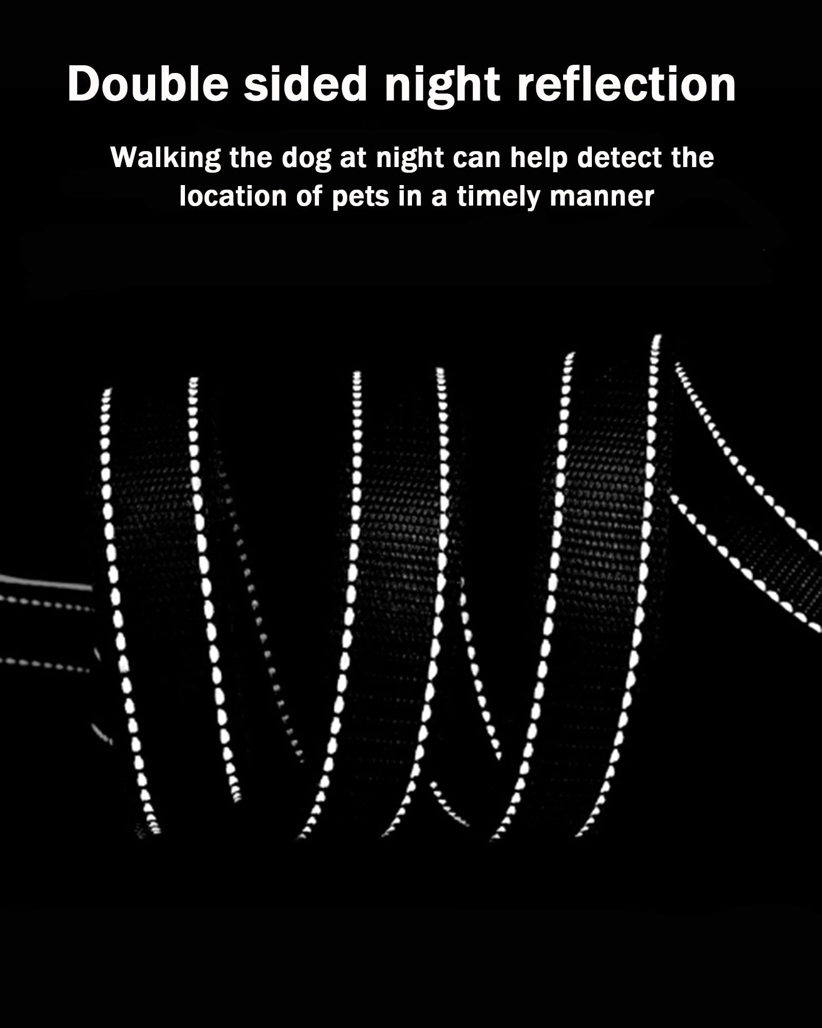 Aeclleca Soft Handle Reflective Black Dog Leash With 2 Padded Handles, 5Ft Heavy Duty Pet Lead For Medium & Large Dogs, Comforta