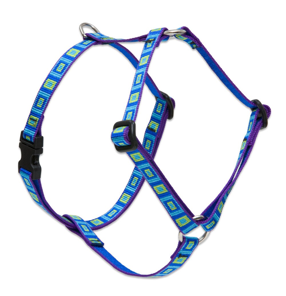 Lupinepet Originals 1/2' Sea Glass 12-20' Adjustable Roman Dog Harness For Small Dogs