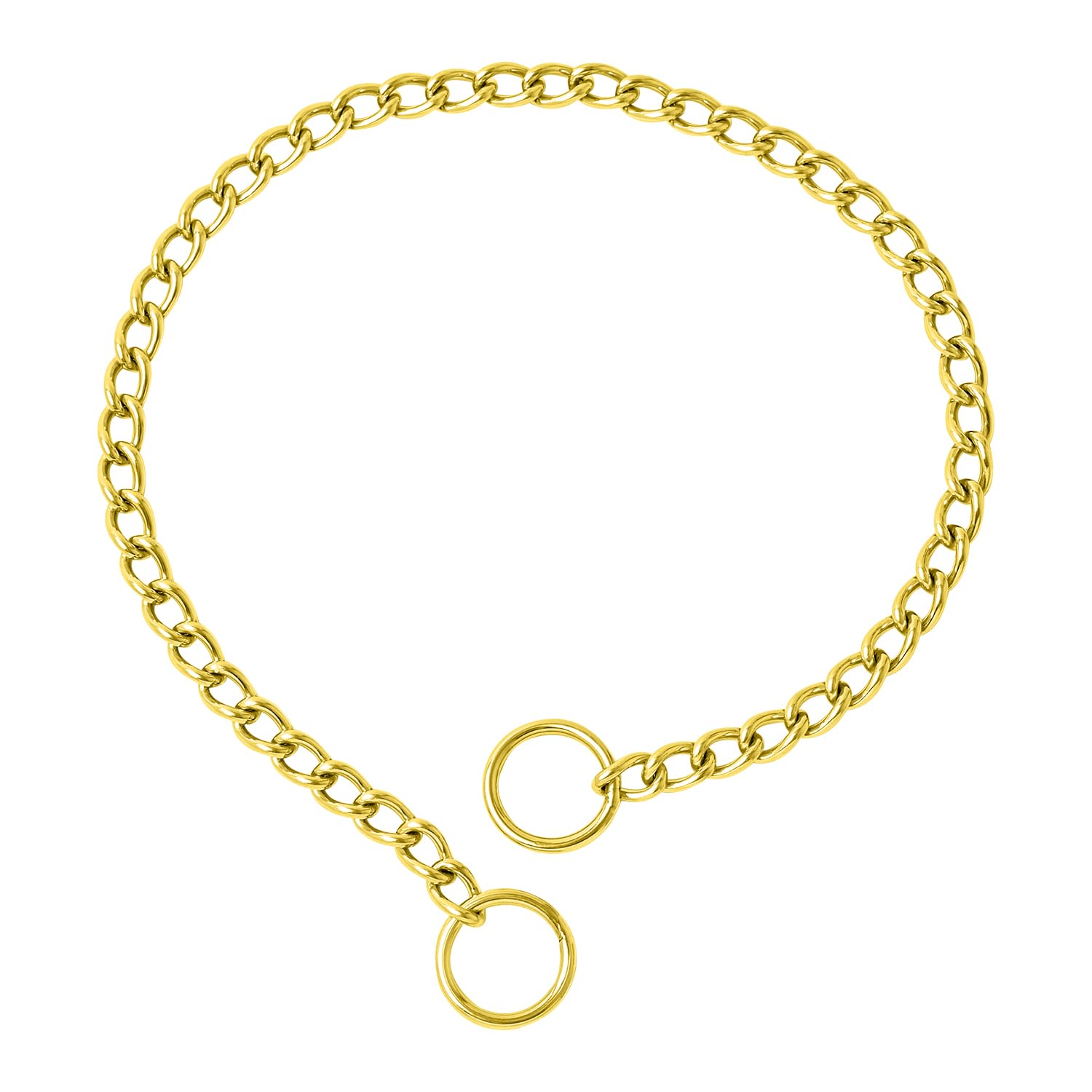 WePet Dog Chain Collar, Metal Slip Collar, Heavy Duty Choke Collar, for Training, Control, Durable Steel Cuban Links, Avail, Gol