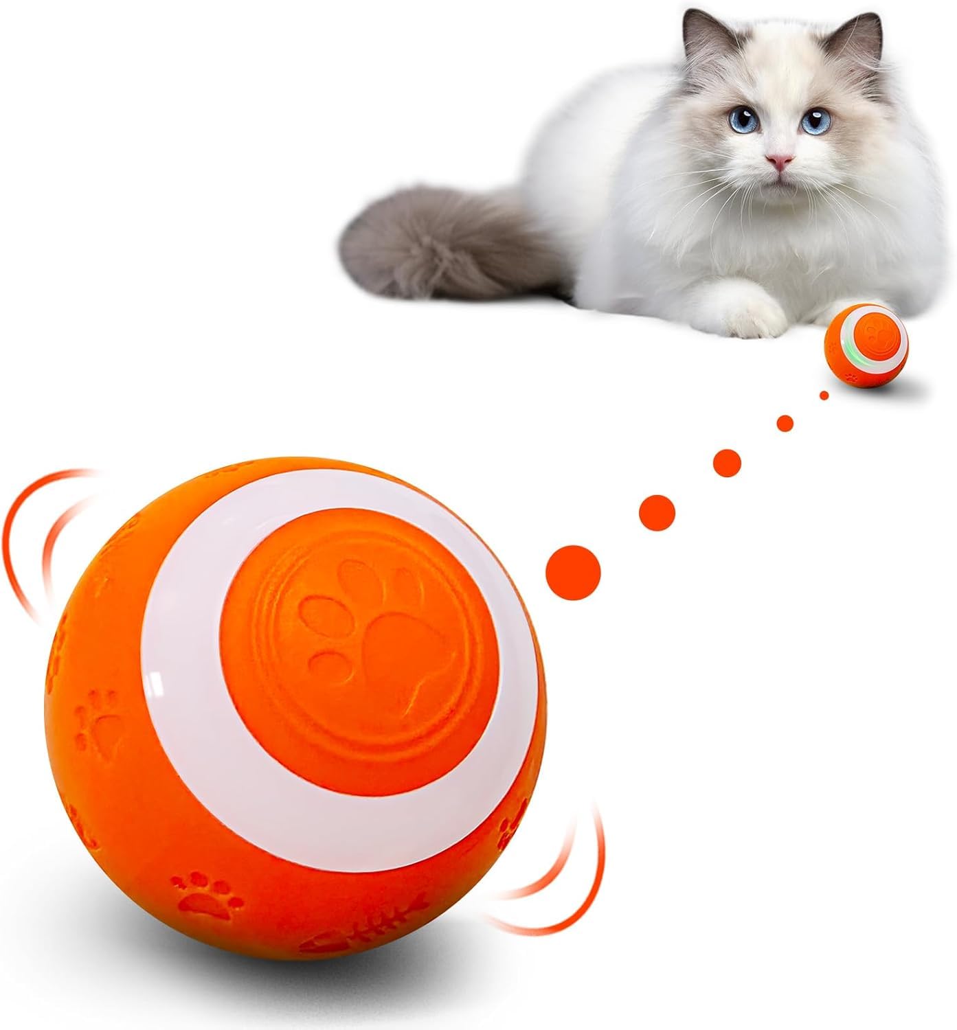 Sealon Electric Interactive Cat Toy Ball,Indoor Cat Play Ball, Suitable For Cats Over 6 Months For Exercise, Weight Loss, And Fu
