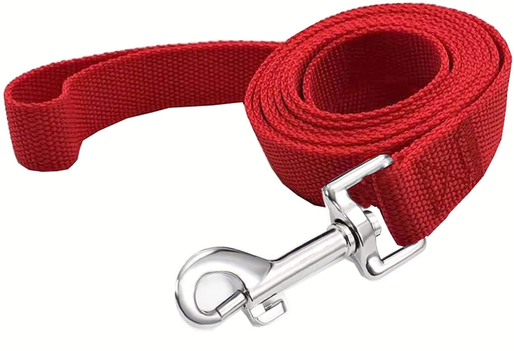 Taian 4Ft/5Ft/6Ft Strong Dog Leash, Nylon Dog Leashes For Small Medium Large Dogs (1 In X 5 Ft, Red)