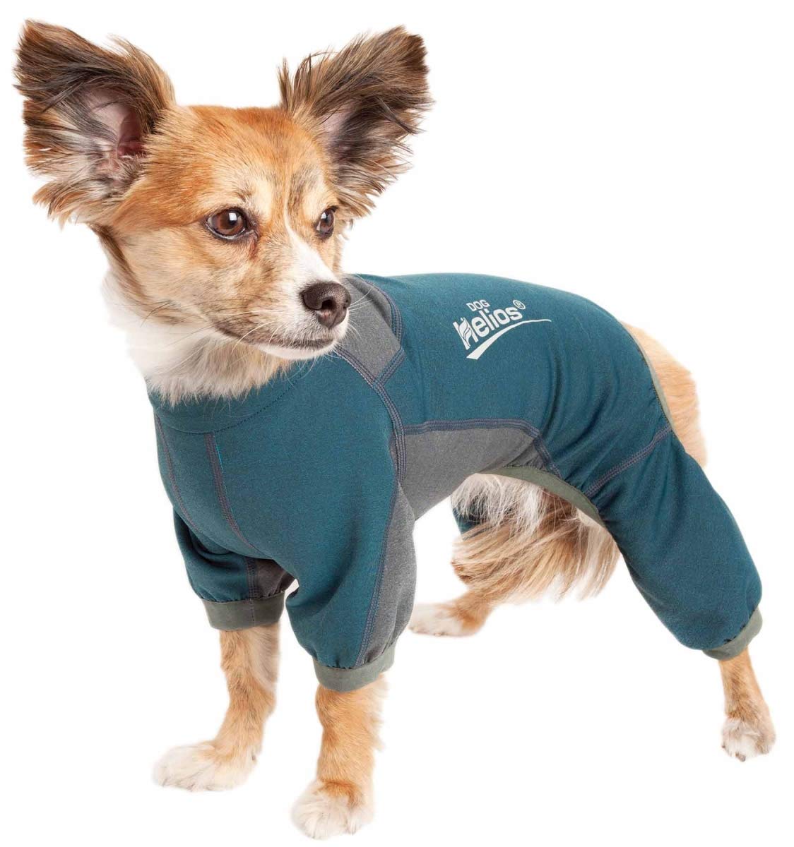 Dog Helios ® 'Rufflex' Stretchy Full Body Dog Tracksuit - Dog Fitness And Yoga Dog Clothes - Dog Jacket Featuring 4-Way-Stretch, Strategic Ventilation, Reflective And Quick-Dry Technology