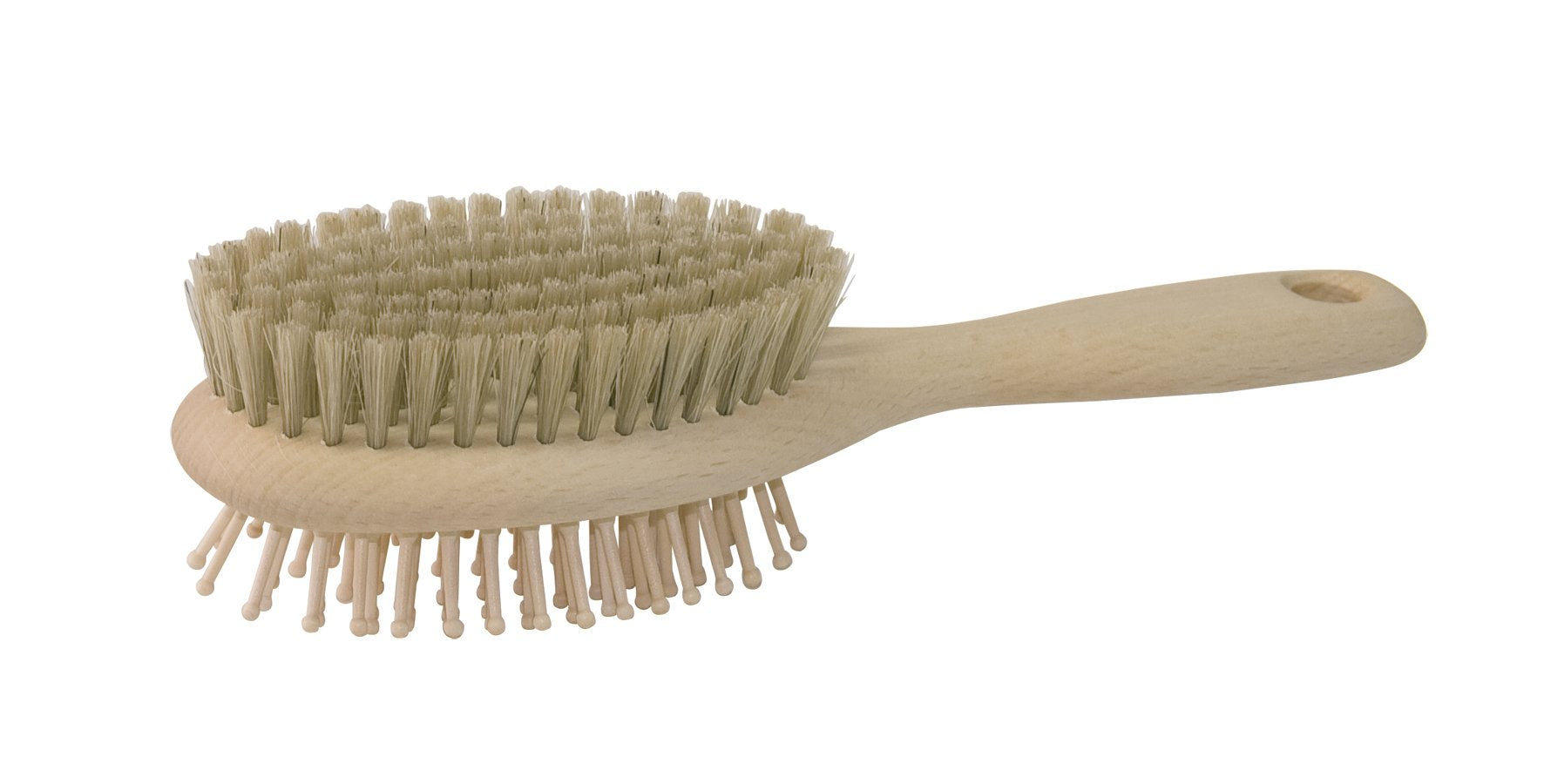 Redecker Natural Pig Bristle Dog Brush With Waxed Beechwood Handle, 9-1/4-Inches