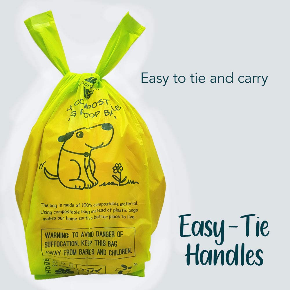 Moonygreen Dog Poop Bag, Compostable Dog Poop Bags, Doggied Poop Bags, Eco-Friendly, Unscented, Vegetable-Based, Extra Thick, Leak Proof, For Dogs And Cat Scoops, 120 Counts With Holder