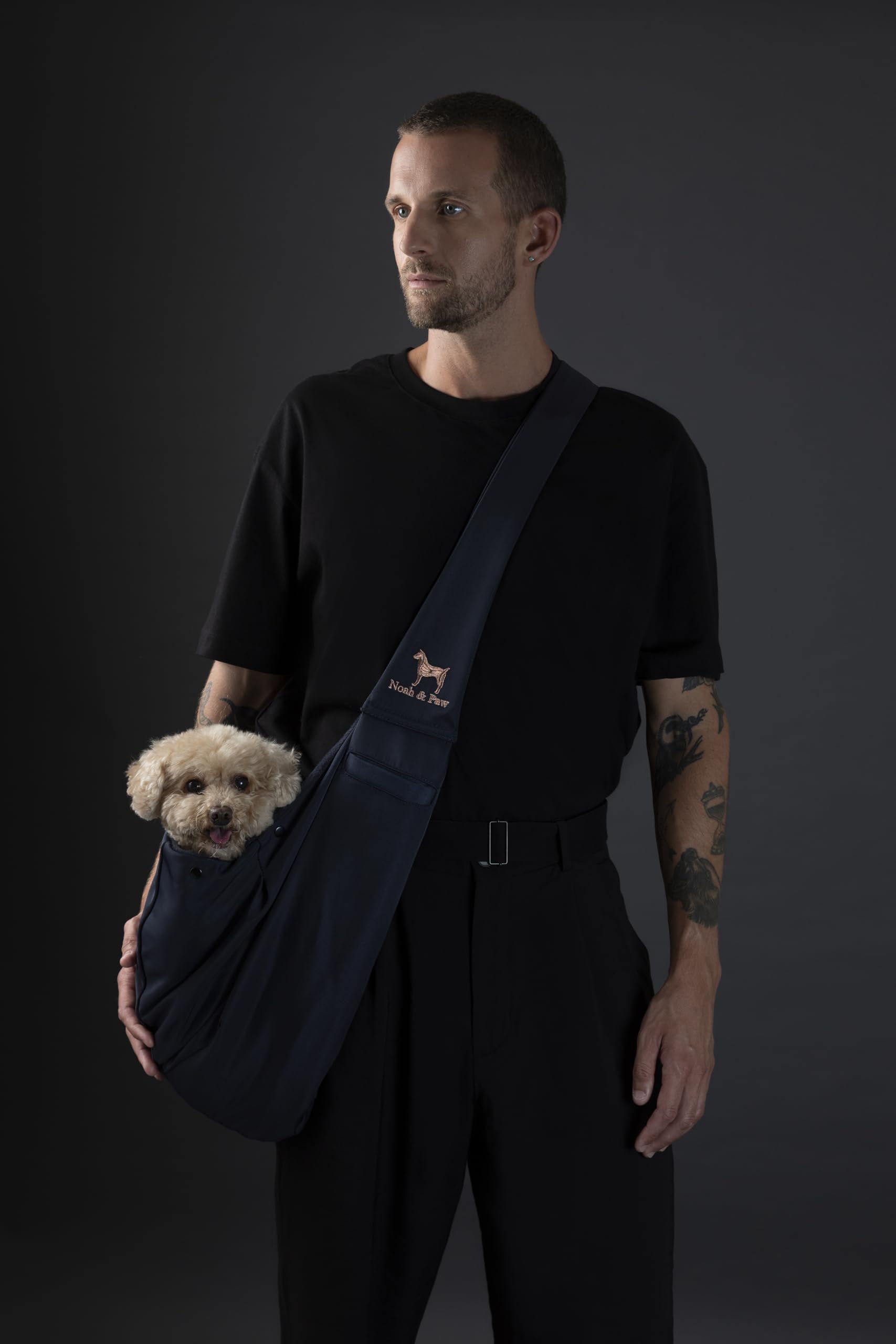 Noah & Paw Dog Sling Carrier For Small Dogs 5-18Lb, Dog Sling For Small Dogs And Cats, Dog Carrier With Adjustable Padded Strap,