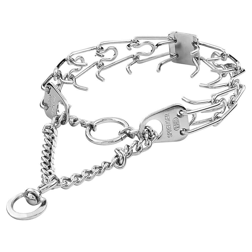 Herm Sprenger Chrome Pinch Collar, Small, Silver, Model 1, Durable Steel Design