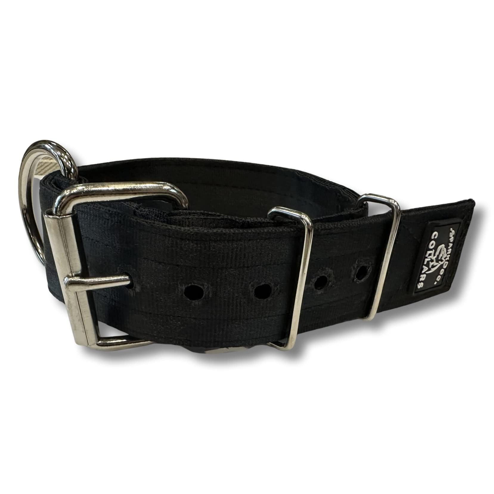 Sparkdog Collars Working Dog Collar - 2 Wide, 4Ply Polyester Seatbelt Webbing, Heavy Duty Stainless Steel Welded Hardware, Tac