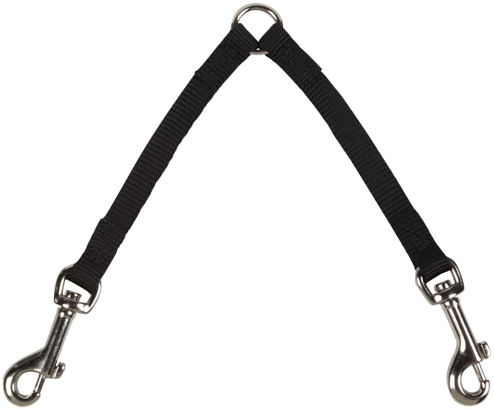Guardian Gear Nylon 2-Way Small Dog Coupler With Nickel-Plated Swivel Clip, 4', Black
