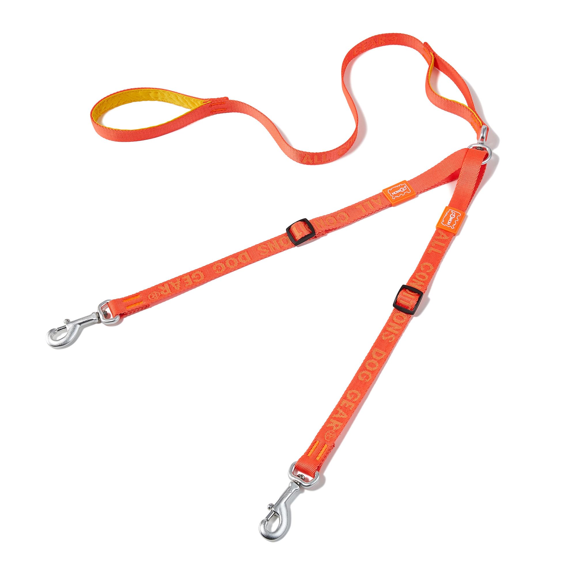 Howgo Double Dog Leash, No Tangle 360 Swivel, Adjustable Two Padded Handles, Double Clip Dog Leash Coupler Splitter For Large An