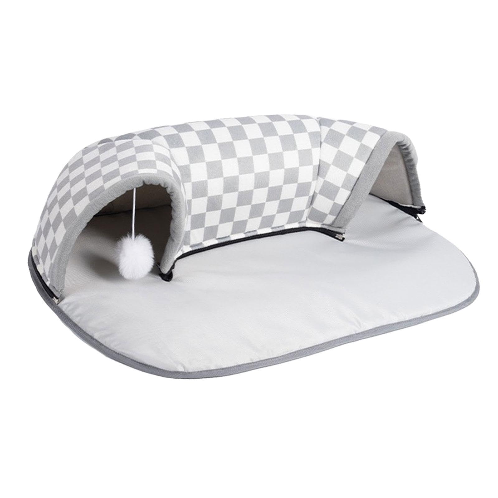 Atorse Cat Tunnel Bed For Indoor Cats Cat Activity Rug Toy For Hamster Rabbit Bunny M