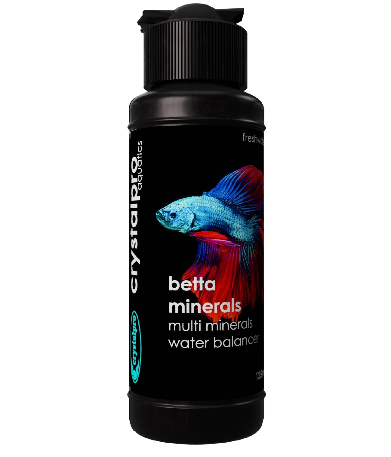 Crystalpro Betta Minerals for Betta Fish Health - Reduces Stress - Boosts Protective Coat - Betta Aquarium Mineralizer 4.2 Oz Tr