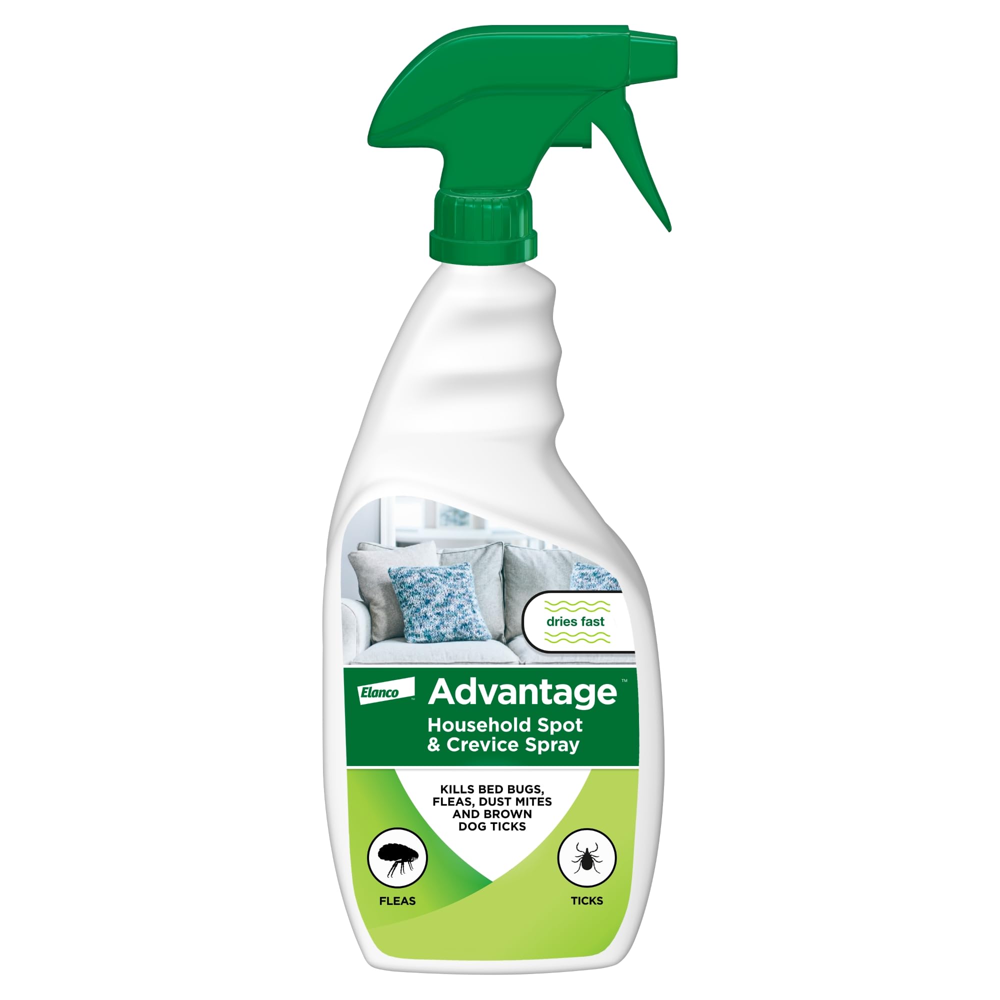 Advantage Household Spot & Crevice Spray | Kills Fleas & Ticks & Bedbugs | 24 oz.