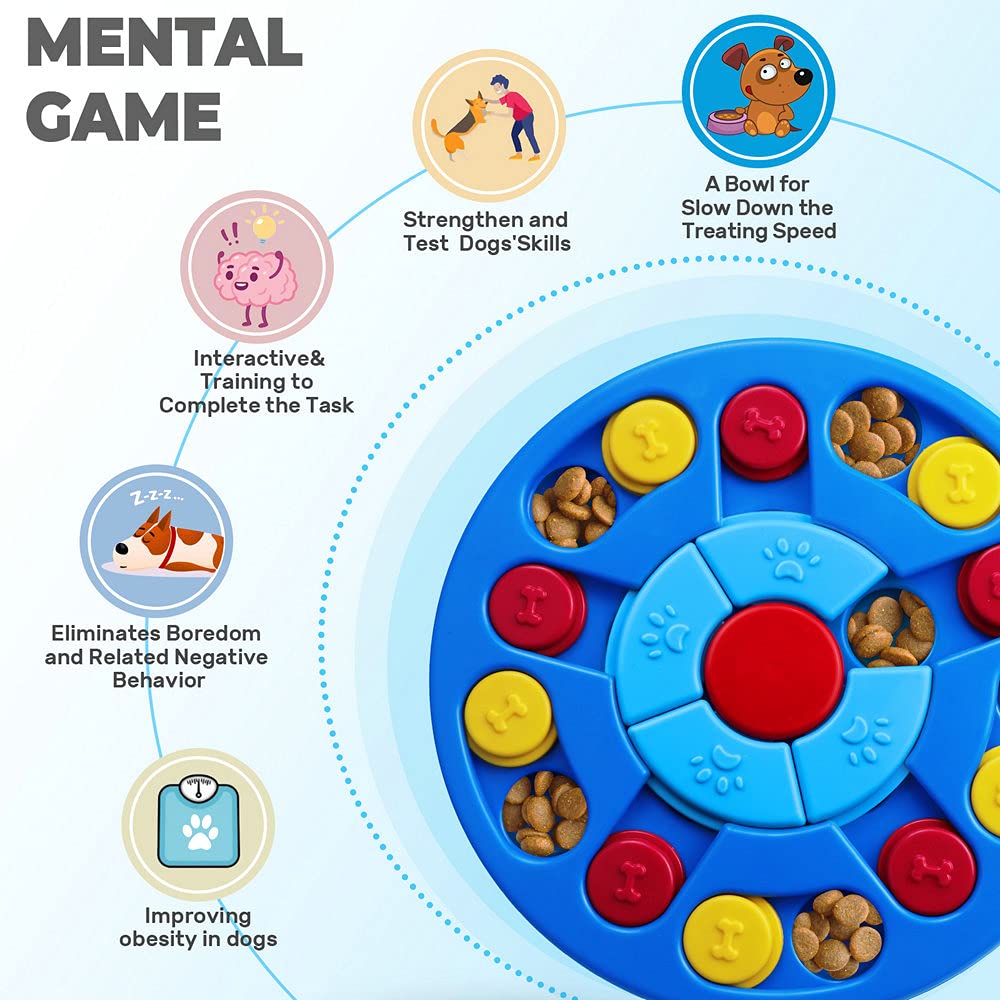 Yoboeew Dog Puzzle Toys Interactive Toy For Puppy Iq Stimulation &Treat Training Games Treat Dispenser For Smart Dogs, Puppy &Ca