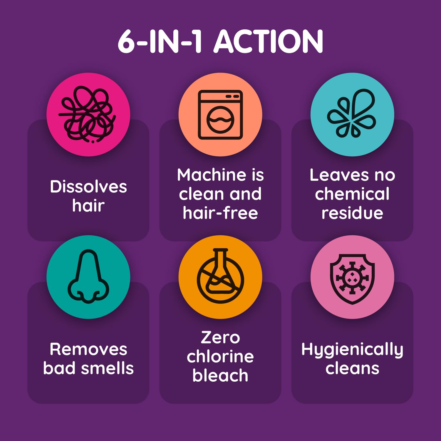 Vamoosh Pet Hair Dissolver- Pet Hair Remover For Washing Machines, 6X100G (2 Boxes), Removes Odor Dissolves Dog, Cat, Animal Fur, Cleans Pet Bedding In Washing Machine, Easy To Use, Up To 6 Washes