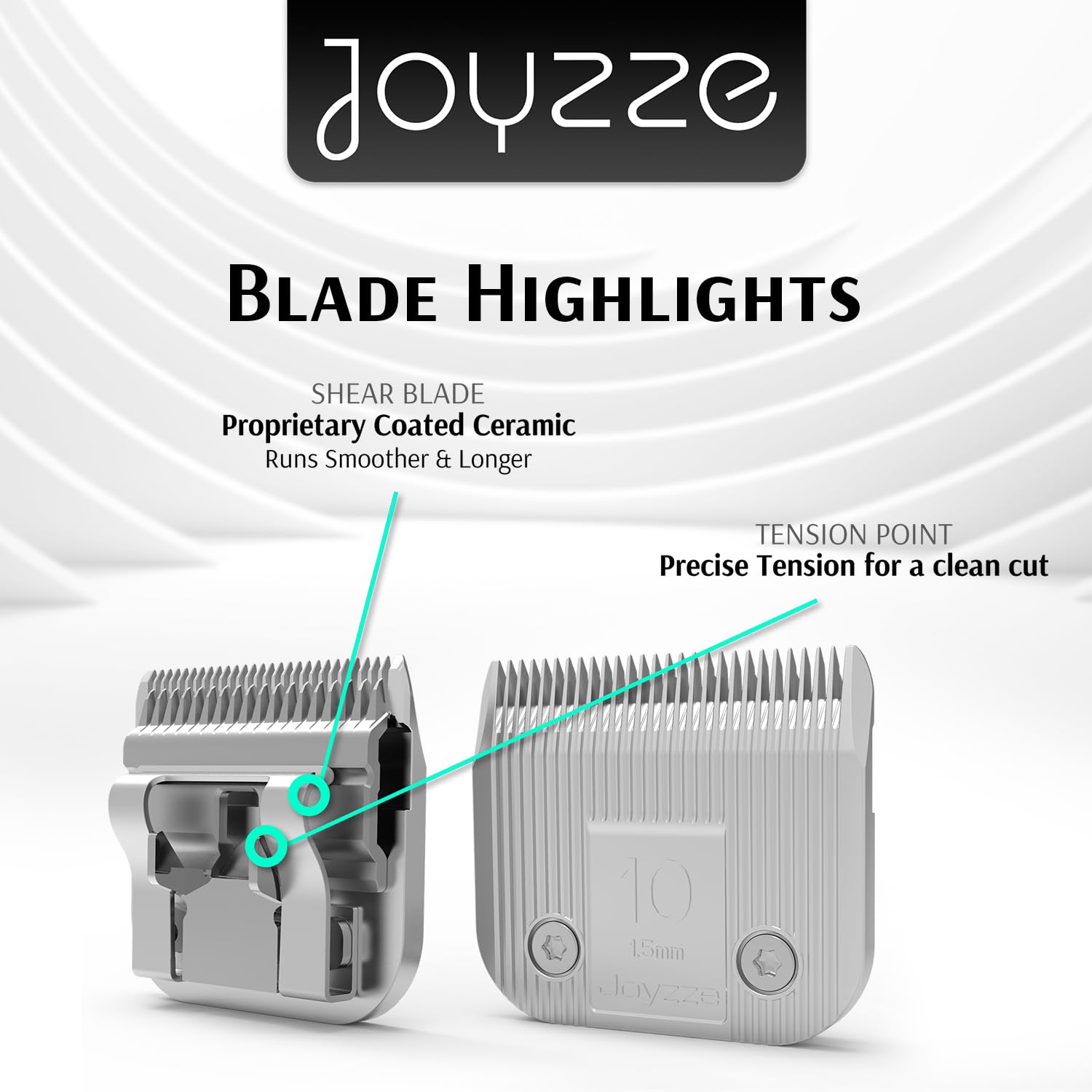 Joyzze Professional Grade Dog Clipper Grooming Blade, Detachable, Replacement Blades - Stainless Steel, Coated Ceramic, A Series