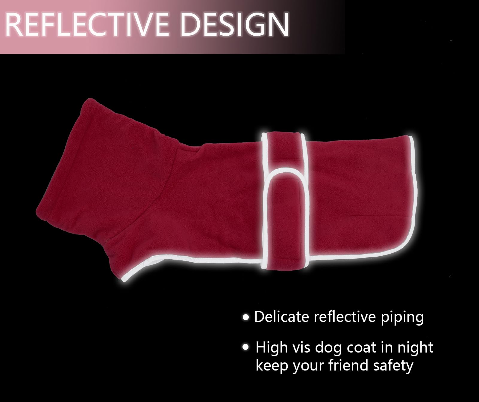 Dog Jacket, Dog Coat Perfect For Dachshunds, Dog Winter Coat With Padded Fleece Lining And High Collar, Dog Snowsuit With Adjustable Bands-Pink-L