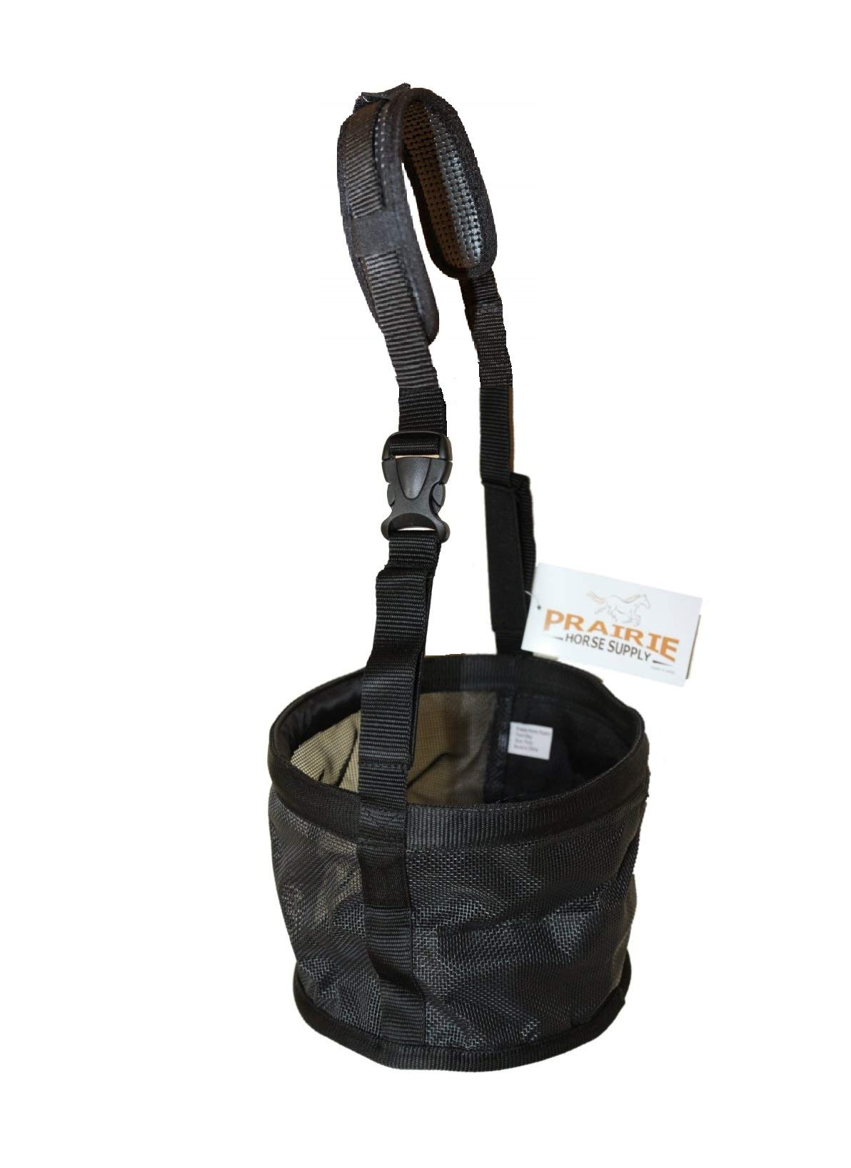 Feed Bag For Horses With Comfort Neck Pad, Heavy Duty Durable Canvas Grain Feedbag, Small Medium Or Large (Pony)