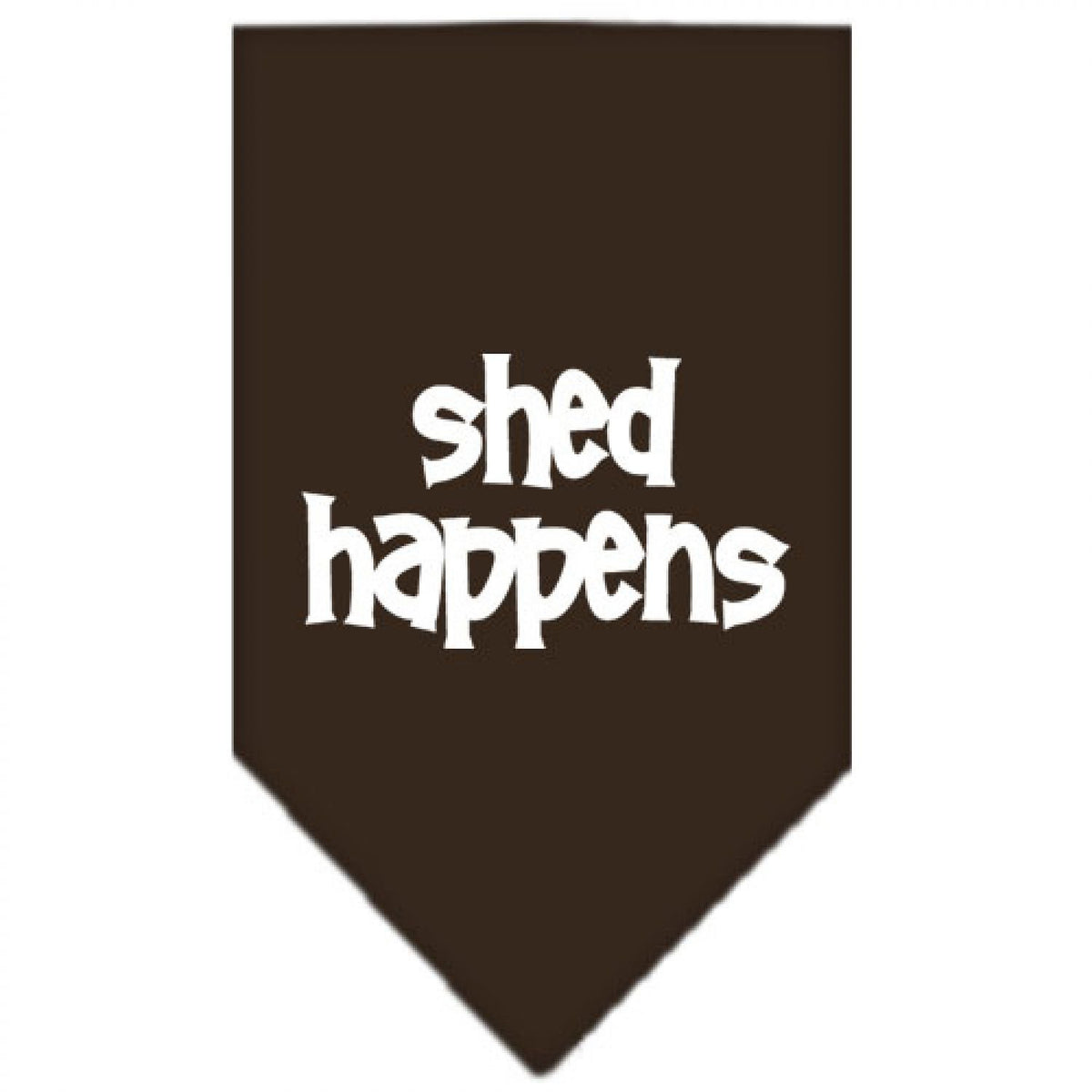 Pet and Dog Bandana Screen Printed, &quot;Shed Happens&quot; Cocoa Small