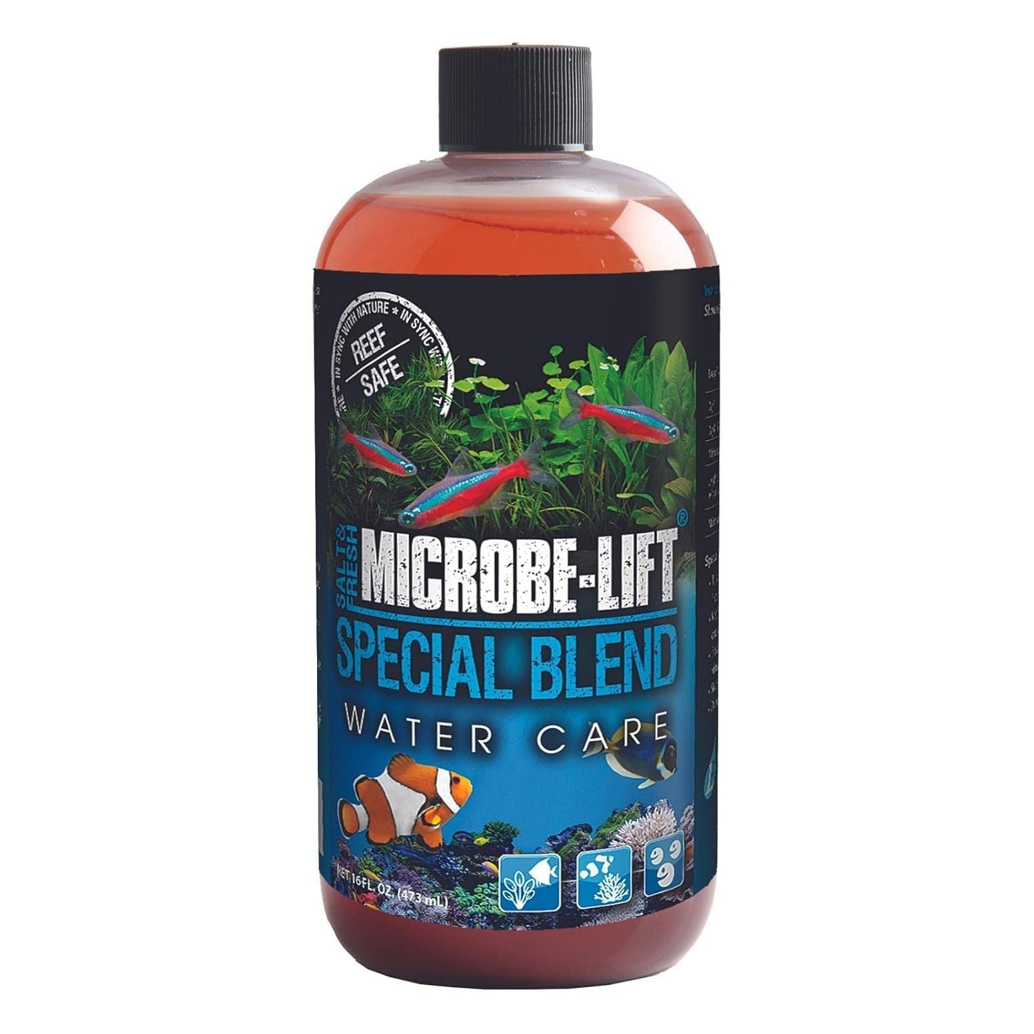 Microbe-Lift Sbh16 Special Blend Aquarium And Fish Tank Cleaner For Freshwater And Saltwater, 16 Ounces