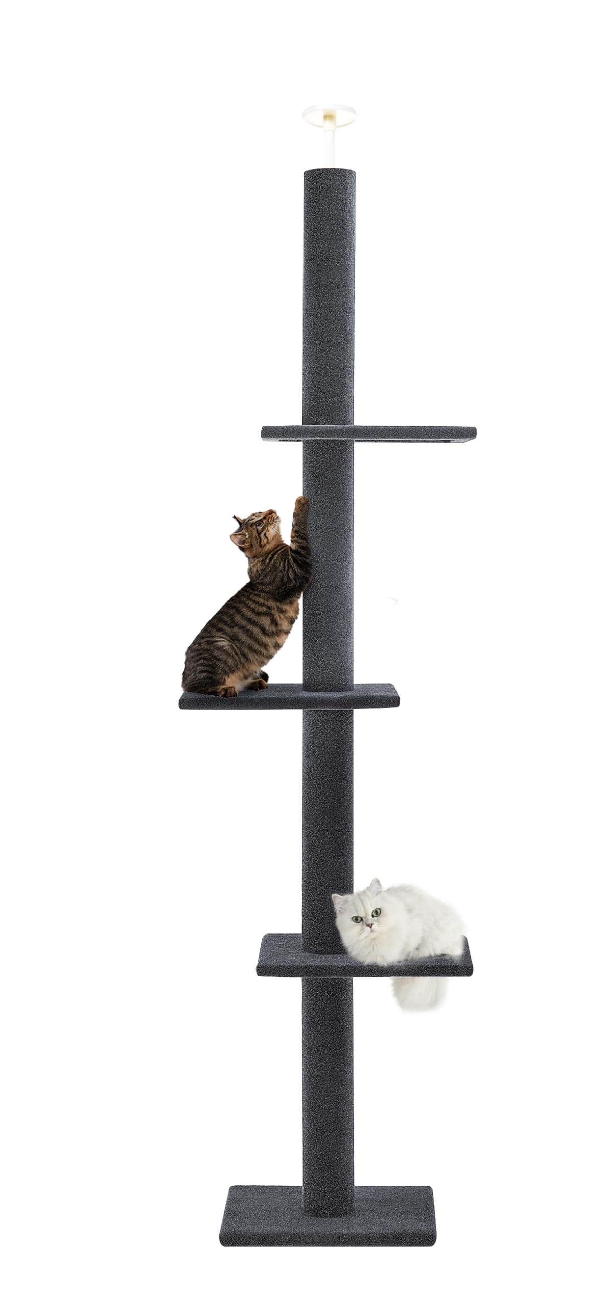 Max & Marlow Cat Tree Floor to Ceiling Cat Tower Height 95-108 Adjustable Kitten Tree Tall Climbing Tree with Carpet Scratching 