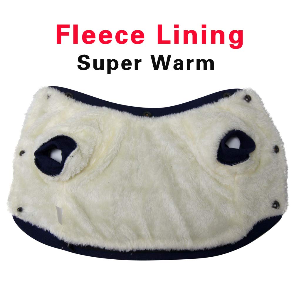 Joydaog Fleece Lined Dog Coat With Detachable Hood And Detachable Hind Legs,Warm Puppy Jacket In Winter(Blue Xxl)