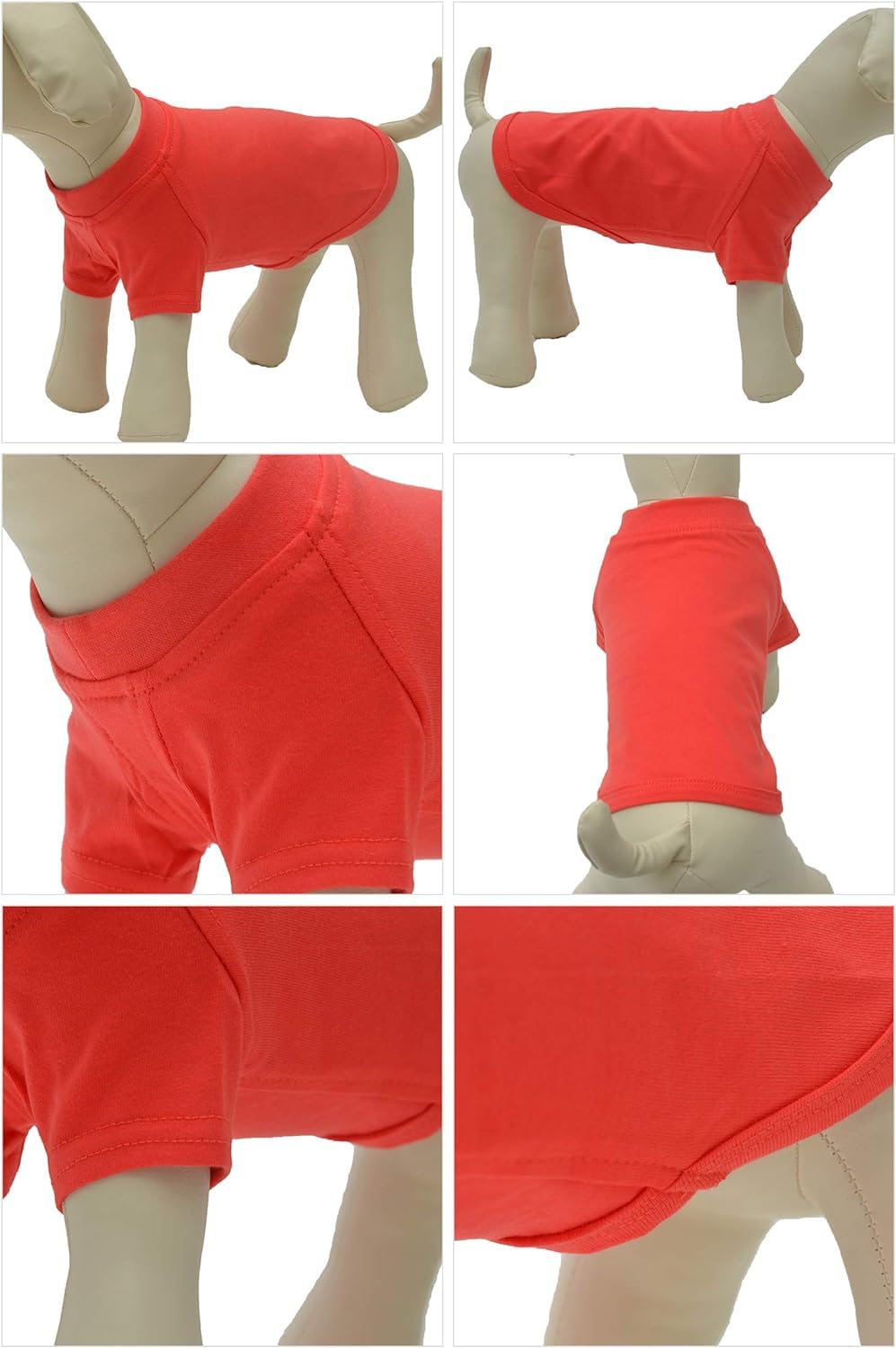 Lovelonglong 2019 Pet Clothing Dog Costumes Basic Blank T-Shirt Tee Shirts for Medium Large Dogs Lobster Pink XXXL