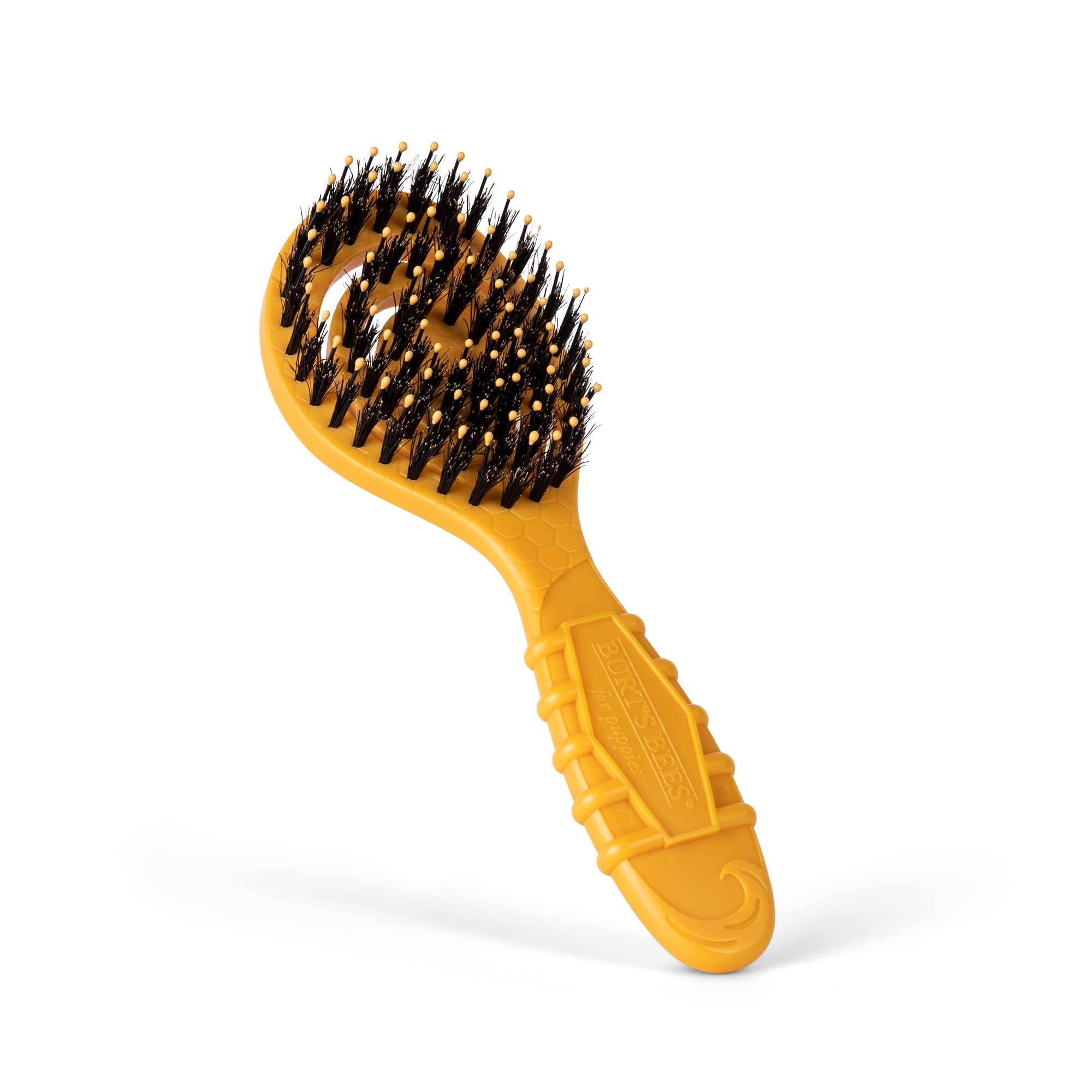 Burt’S Bees For Pets Porcupine Bristle Brush For Puppies And Small Dogs With Handle Made From Recycled Plastics Collected From Coastal Communities | Flex-Head Grooming Brush For Dogs