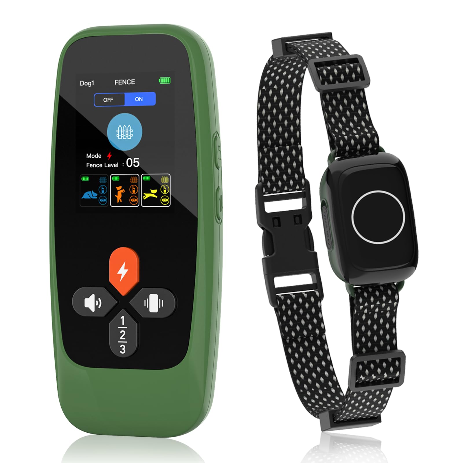 KALESMART Wireless Dog Training Collar with Remote Control, IPX7 Waterproof Electric Dog Fence with 3 Training Modes, Security L