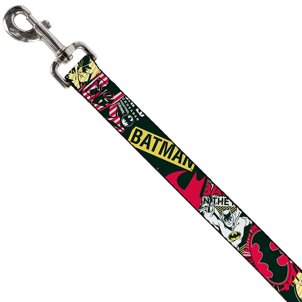 Buckle-Down Pet Leash - Batman Caped Crusader - 4 Feet Long - 1/2' Wide