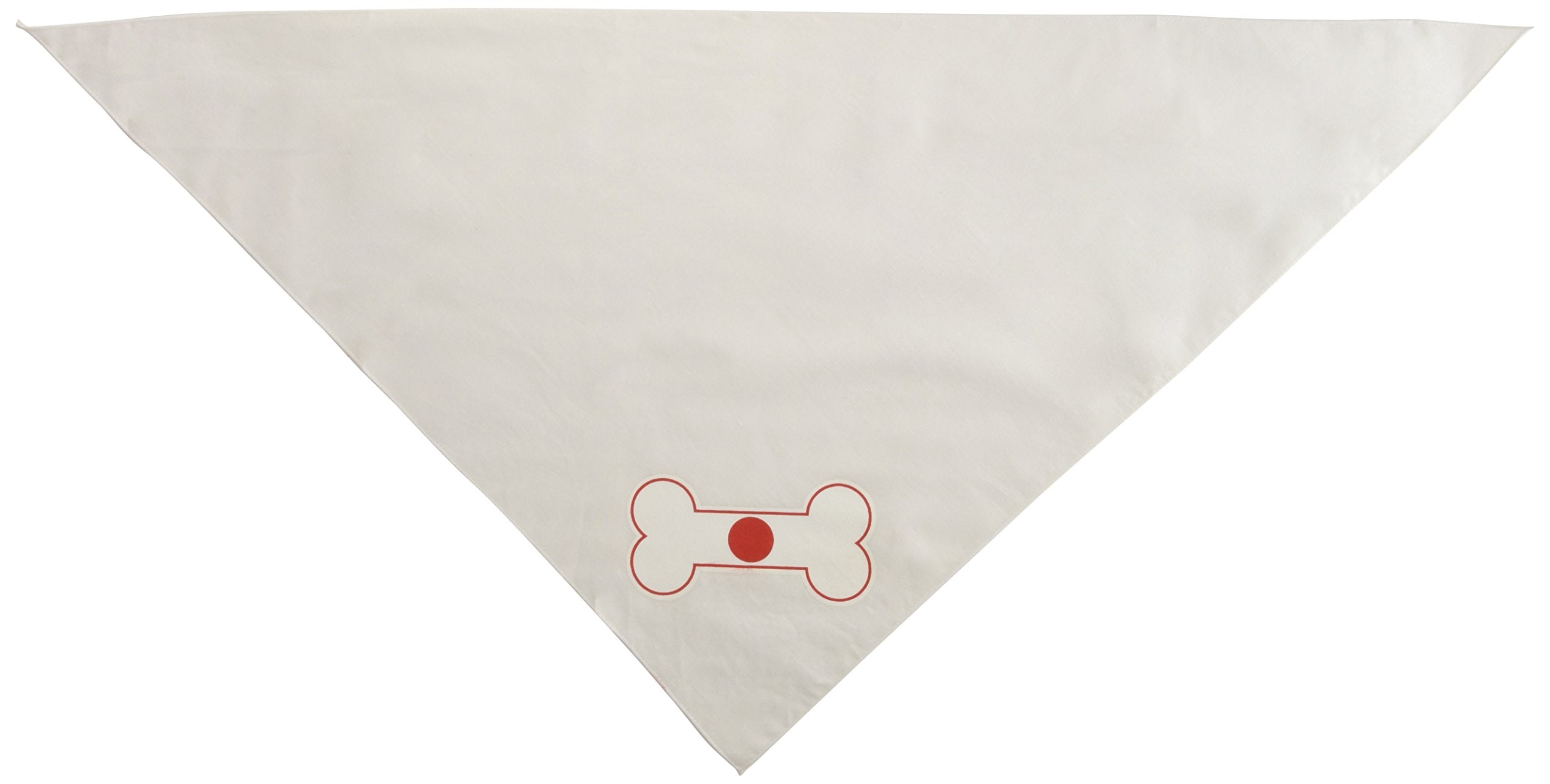 Mirage Pet Products Bone Flag Japan Screen Print Bandana for Pets, Large, White