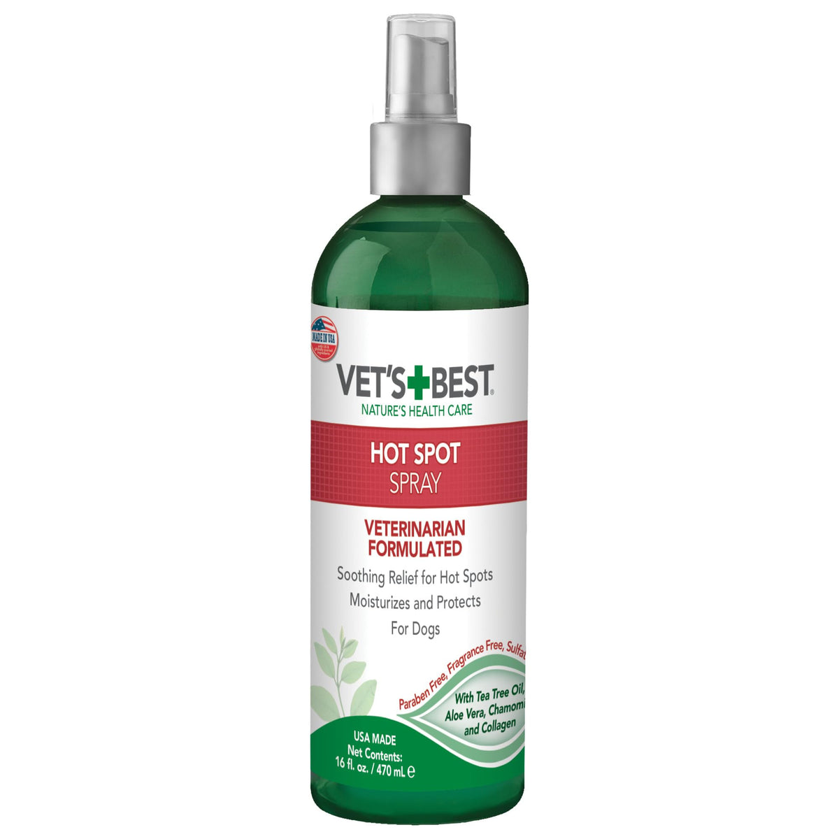 Vet’S Best Dog Hot Spot Itch Relief Spray | Relieves Dry Skin, Rash, Scratching, Licking, Itchy Skin, And Hot Spots | No-Sting And Alcohol Free | 16 Ounces