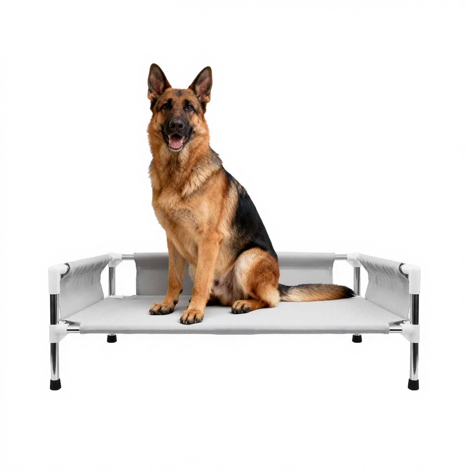 Makerfire Elevated Dog Bed, Raised Dog Sofa Bed for Medium Dogs, Detachable Cooling Indoor/Outdoor Pet Cot with Non-Slip Feet, P