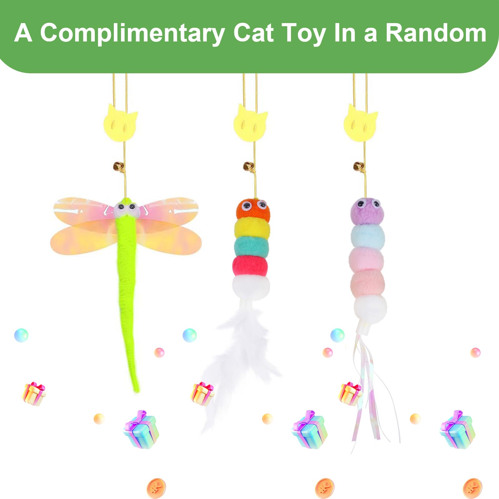 Goosheep 2Pack Magic Organ Cat Scratching Board Cat Accordion Toy Cat Scratching Post Ball Track, Kitten Fun Intelligence Physic