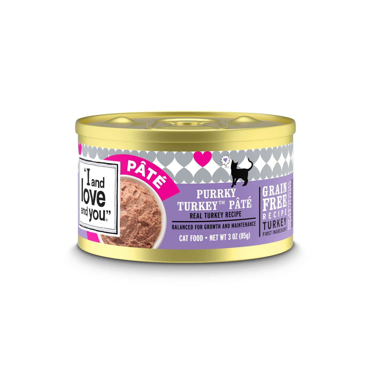 I And Love And You Wet Cat Food - Purrky Turkey Pâté - Turkey Recipe, Grain Free, Filler Free, 3Oz Pack Of 24 Cans