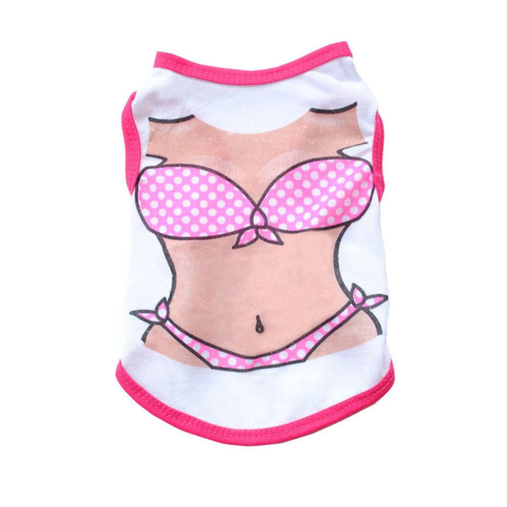 Dog Shirts Pet Shirts Dog T-Shirt Puppy Dog T Shirt Dog Vest Puppy Vest Pet Clothing Puppies Clothes For Small Dogs Doggie Tee Summer Apparel Female Dog Shirt Beach Wear¡ (X-Small, Bikini)