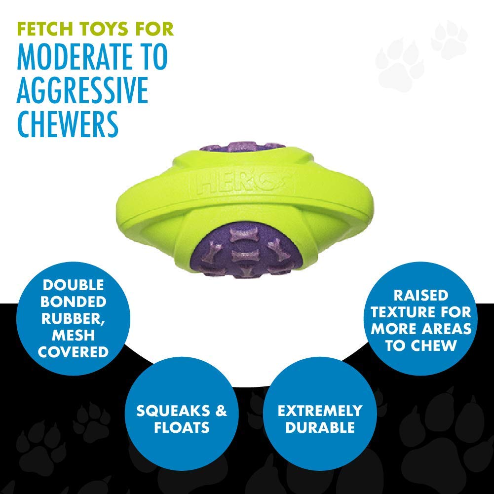 Hero  Outer Armor Football Dog Toy  Dog Chew Toy  Dog Toys  Puppy Toys  Pet Toys  Designed For Large Sized Dogs Up To 65 Lbs  La
